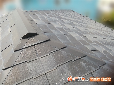 松本市ダイワハウススレート屋根調査　屋根全景